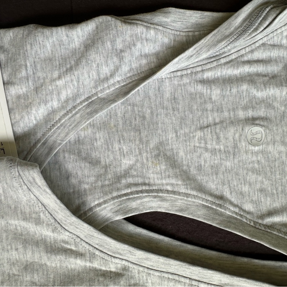 Lululemon Athletica Asymmetrical Gray Sleeveless Tank Top - Picture 7 of 9